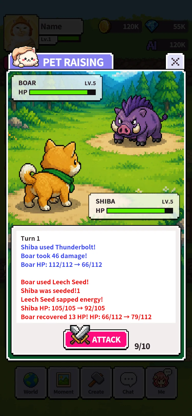 Pet battle preview
