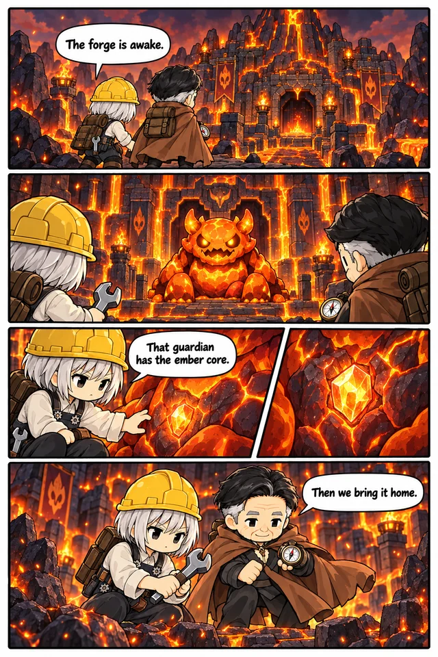The ember-core guardian of the volcanic island
